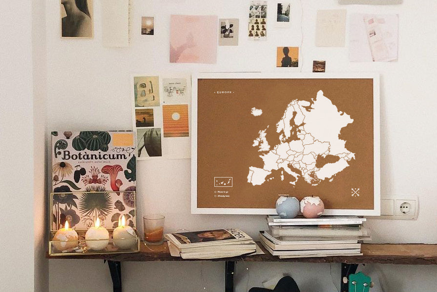 DIY ROOM DECOR  mapa de corcho & pintar muebles 