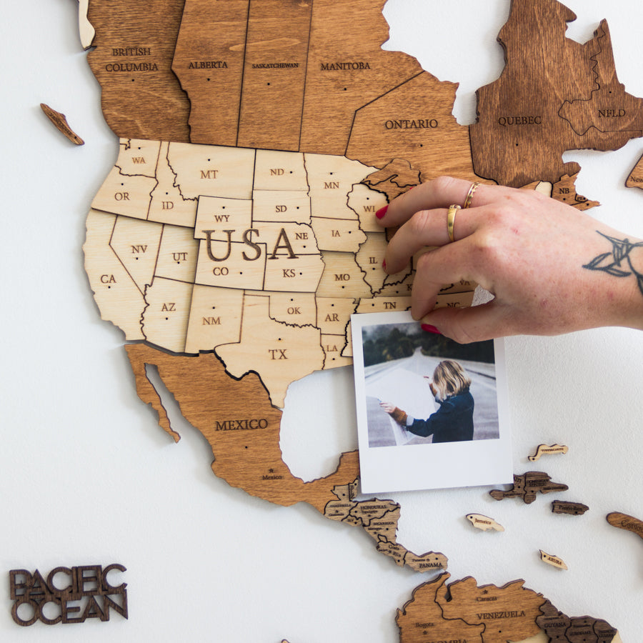 🌎¿El mejor Mapa del Mundo? Mapamundi Madera con Relieve tricolor cortado a  láser - WOODY MAP 3D 