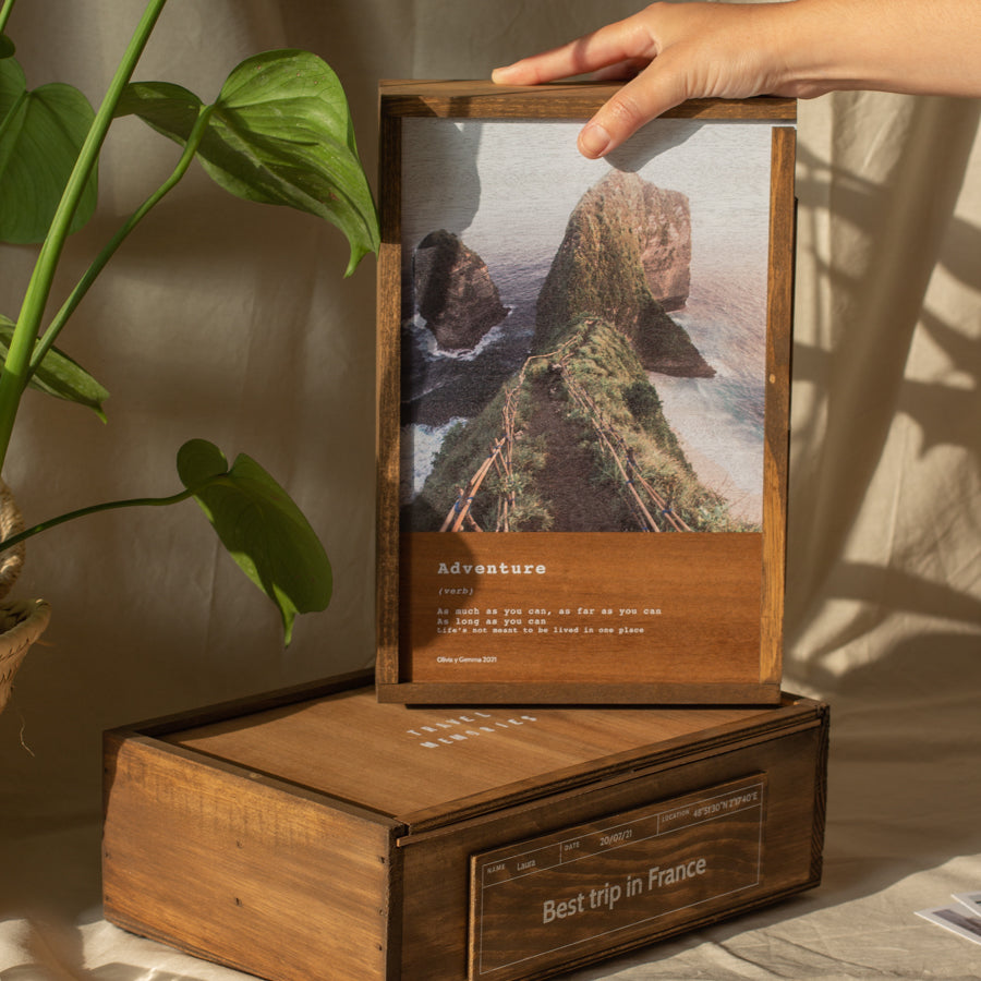 Caja de madera personalizada apilable
