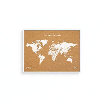 Mapamundi corcho - Woody Map Natural World - Misswood