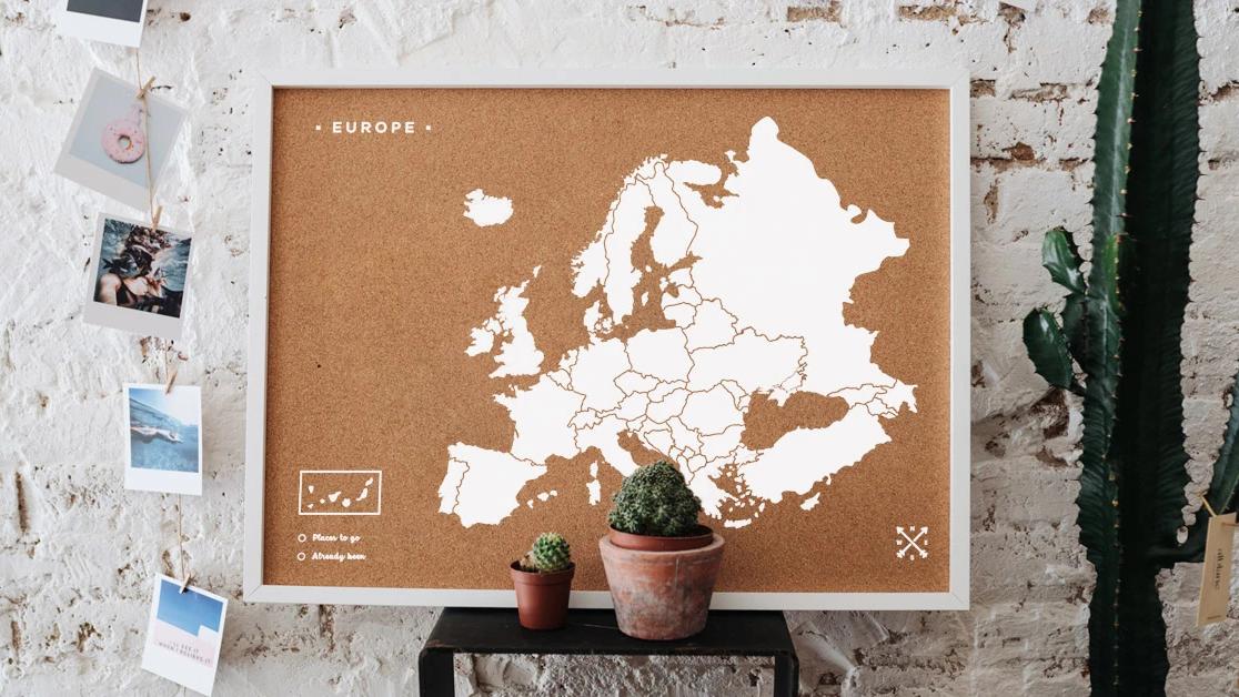 Decorative cork maps for your wall – Tagged world– Misswood
