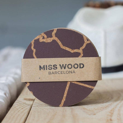 10 Posavasos de corcho Recuperados - Misswood