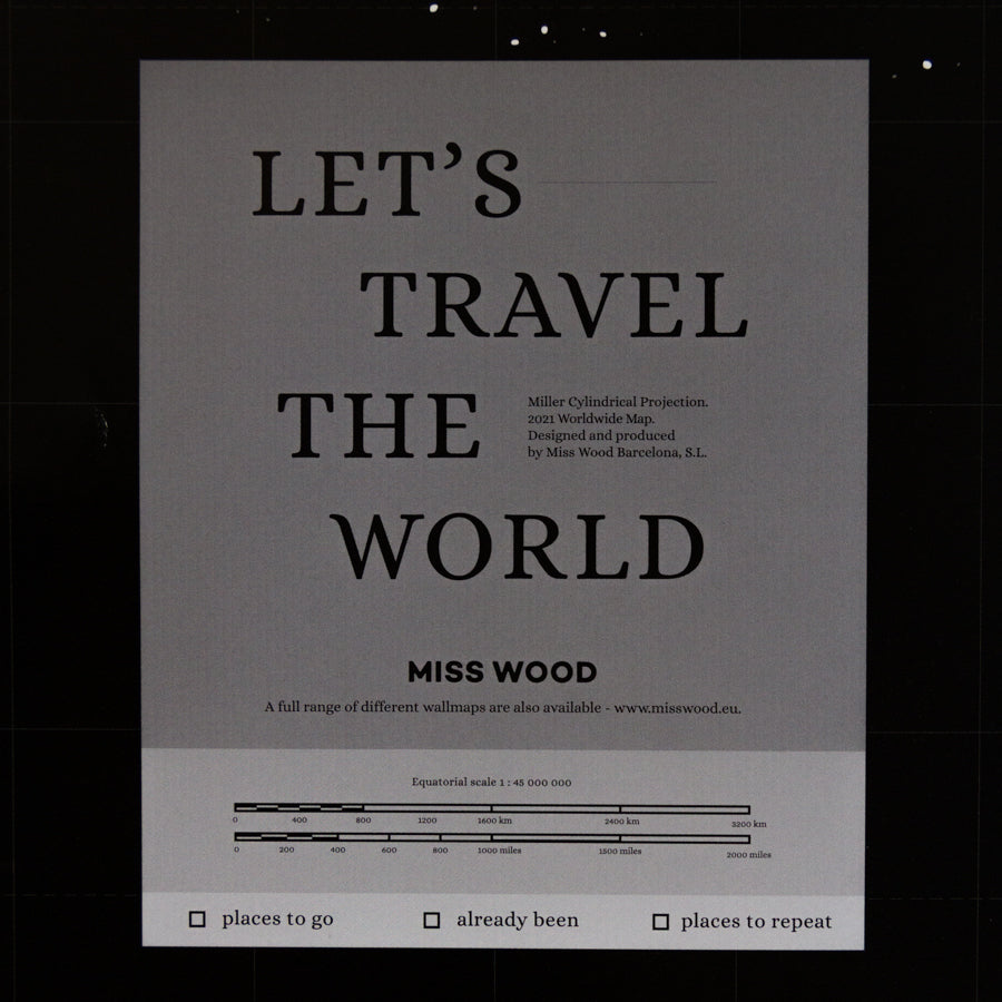 Lámina Mapamundi - Woody Map Poster----Misswood