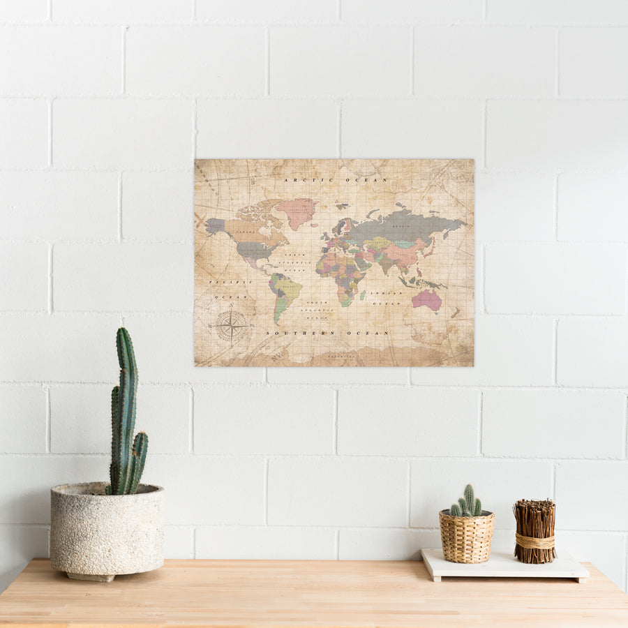 Corcho de mapa del mundo 