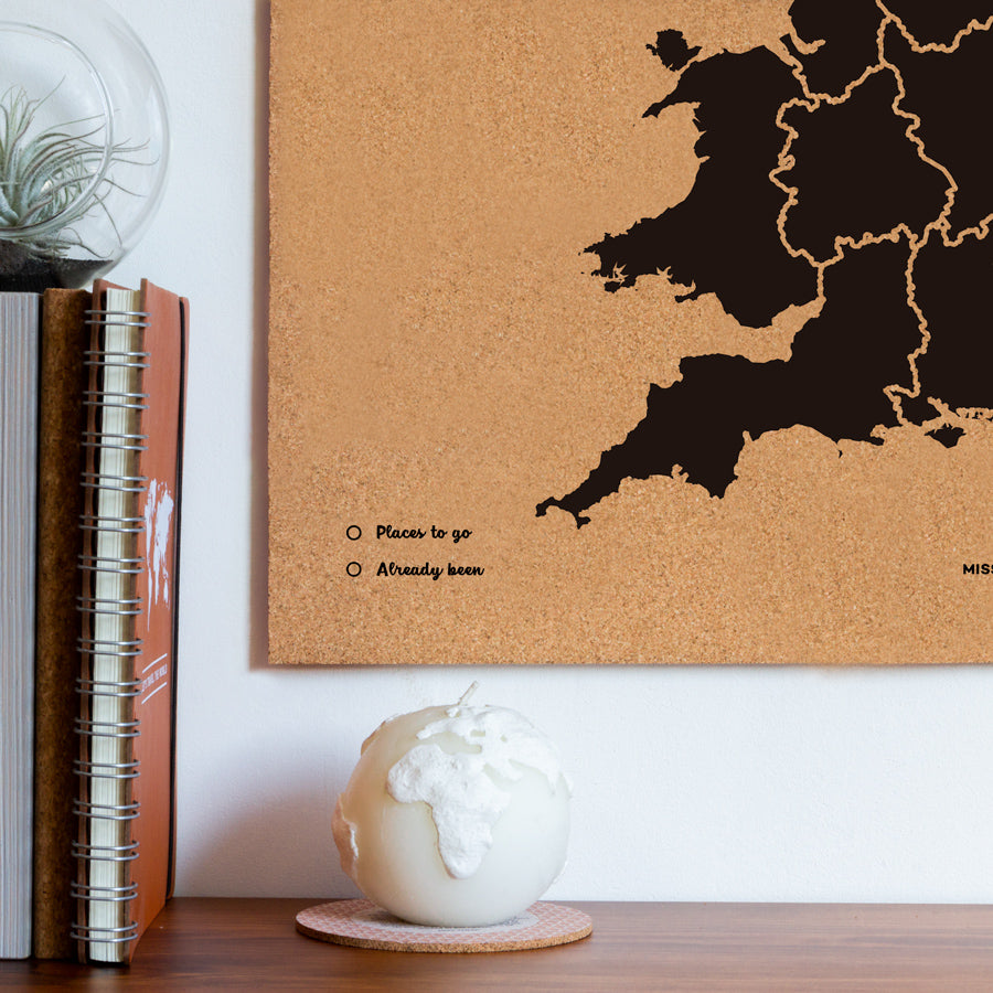 Mapa de corcho - Woody Map Natural Reino Unido----Misswood