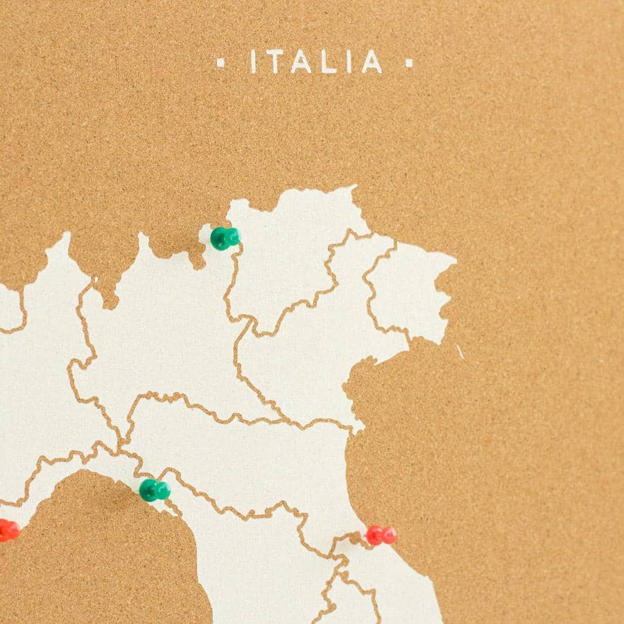 Mapa de corcho - Woody Map Natural Italia----Misswood