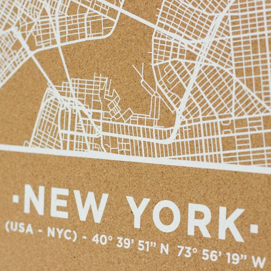 Mapa de corcho - Woody Map Natural Nueva York----Misswood