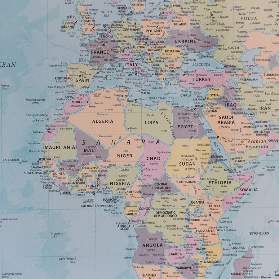 Lámina Mapamundi - Woody Map Poster - Misswood