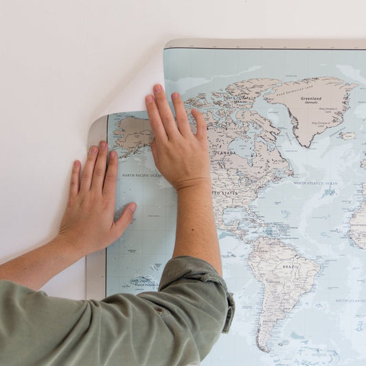 Lámina Mapamundi - Woody Map Poster - Misswood