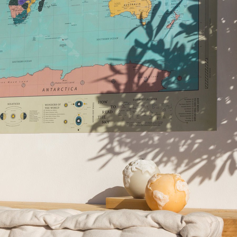 Lámina Mapamundi - Woody Map Poster - Misswood