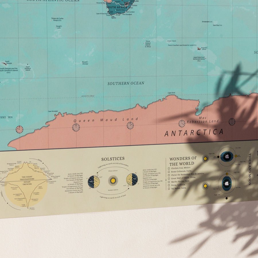 Lámina Mapamundi - Woody Map Poster - Misswood