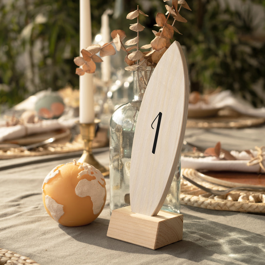 Mesero de madera personalizado-24 x 8 cm (Tabla de surf) / Clásico-24 x 8 cm (Tabla de surf)-Clásico-Misswood