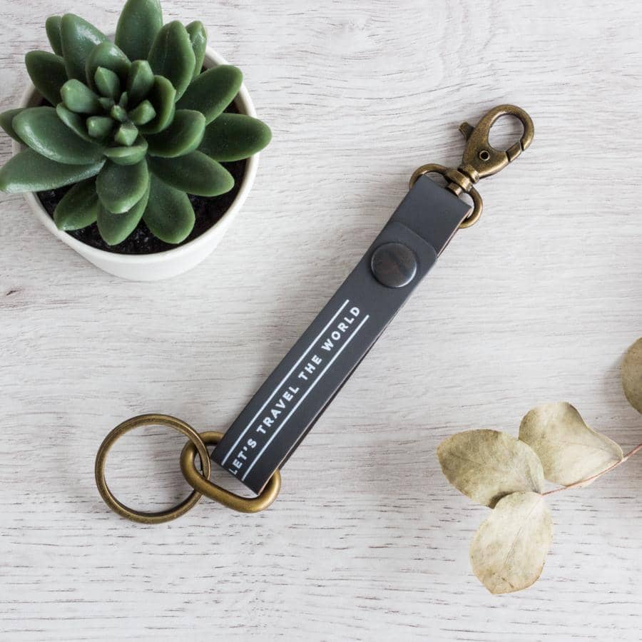 The Woods Wood & Leather Keychain – Roost Gift & Home Collection