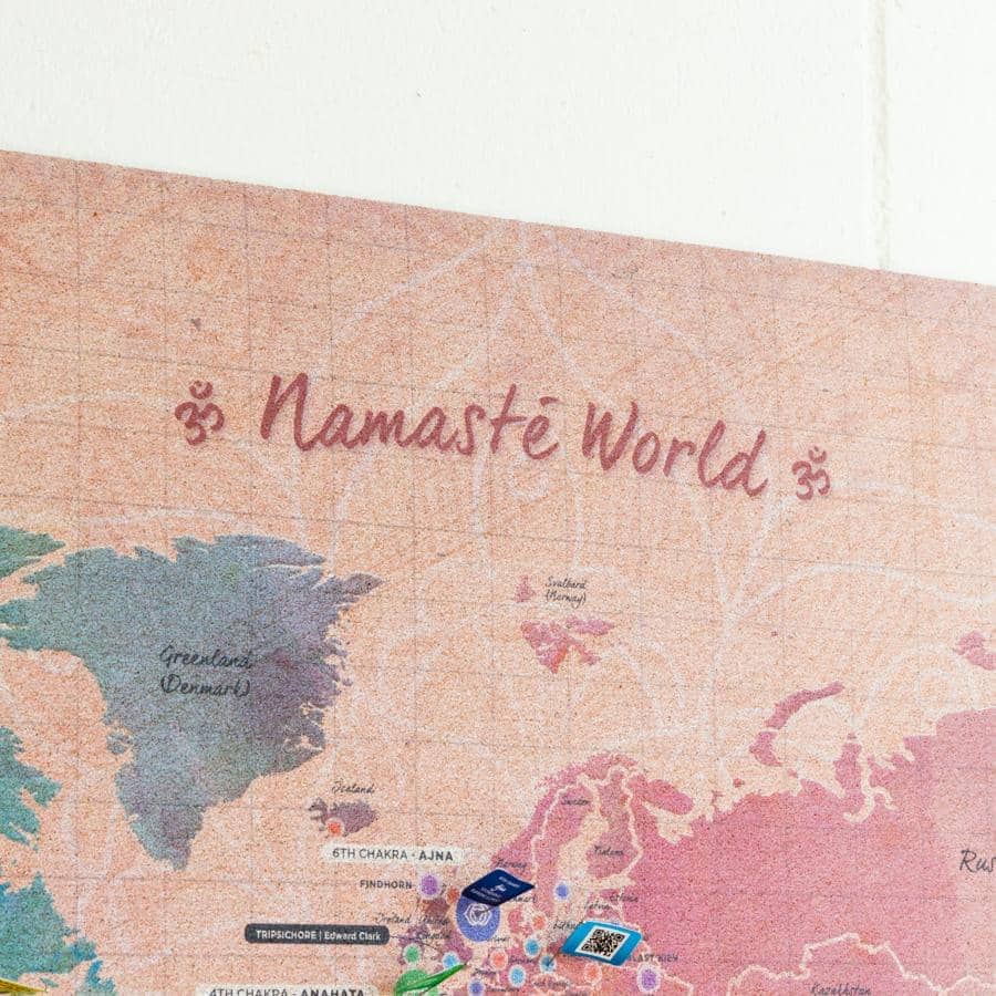 Mapa de corcho - Woody Map Namasté World - Misswood