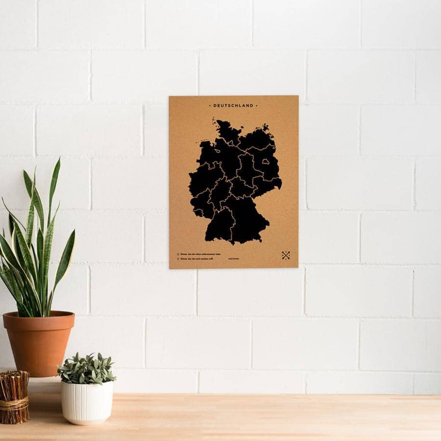 Mapa de corcho - Woody Map Natural Alemania - Misswood