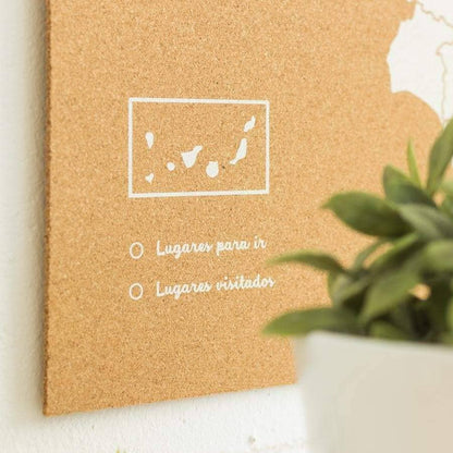 Mapa de corcho - Woody Map Natural España - Misswood