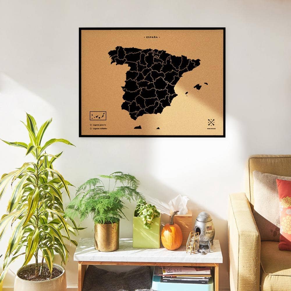 Mapa de corcho - Woody Map Natural España - Misswood
