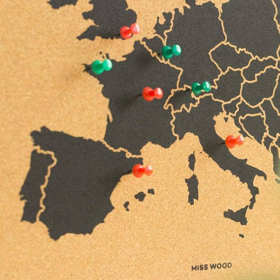 Mapa de corcho - Woody Map Natural Europa - Misswood