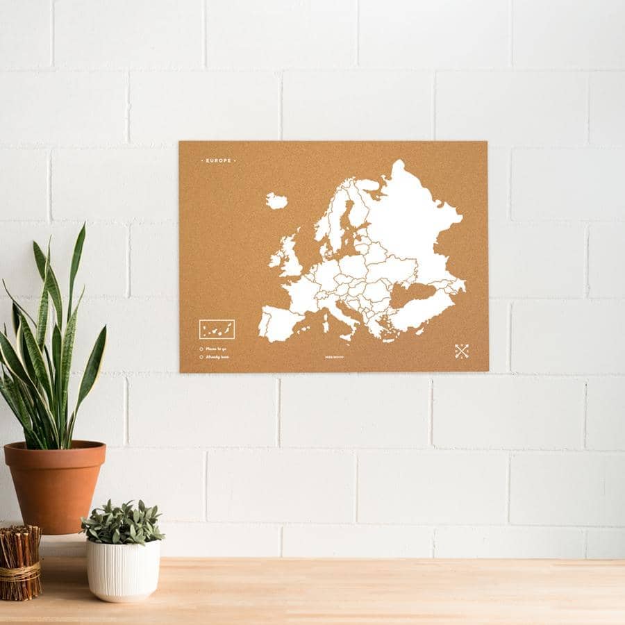 Mapa de corcho - Woody Map Natural Europa - Misswood