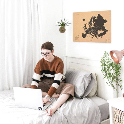 Mapa de corcho - Woody Map Natural Europa - Misswood