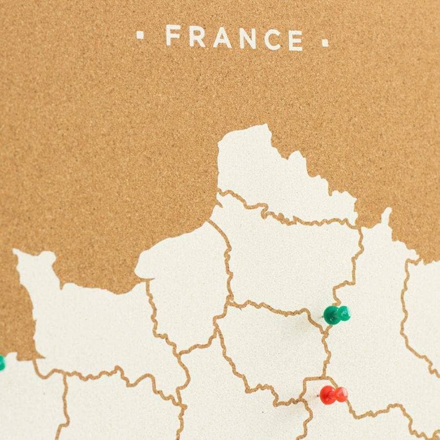 Mapa de corcho - Woody Map Natural Francia - Misswood