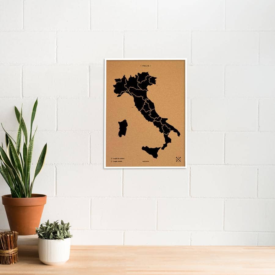 Mapa de corcho - Woody Map Natural Italia - Misswood