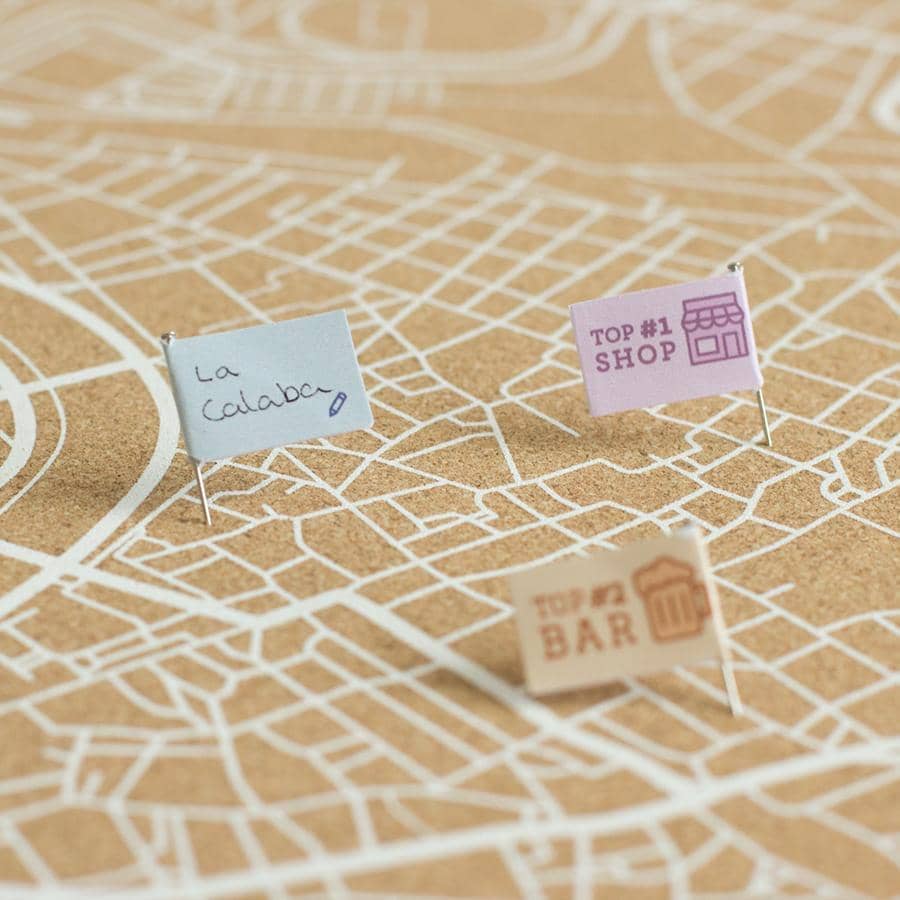 Mapa de corcho - Woody Map Natural Roma - Misswood