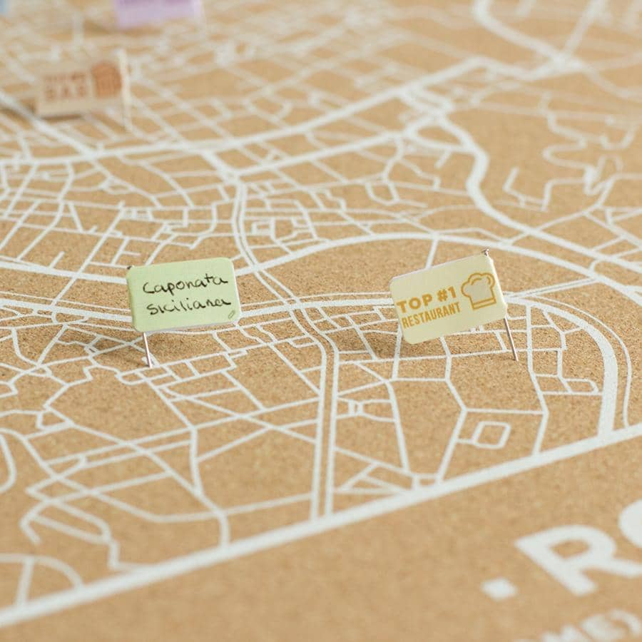 Mapa de corcho - Woody Map Natural Roma - Misswood