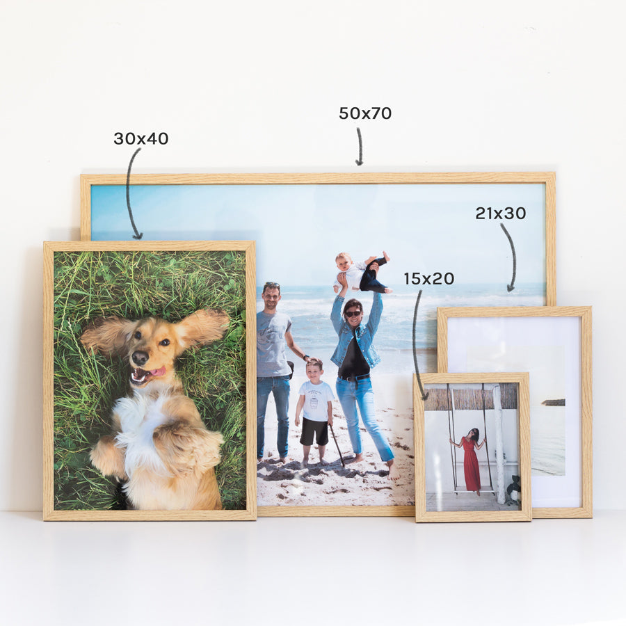 Wooden frame 19,7 x 27,6 (50x70cm) with your personalised photo – Misswood